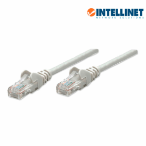 INTELLINET 319768 - Cable patch / 3.0 metros (10.0f) / Cat 5e / UTP Gris / Patch cord