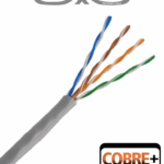SAXXON OUTP5ECCA100G- Bobina de Cable UTP Cat5e/ 100 Metros/ CCA/ Color Gris/ Uso Interior/ Cert ISO9001/ UL 444/ RoSH/ ANSI/ TIA/ EI-568B