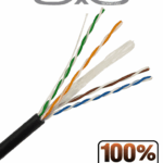 SAXXON OUTP6COP150NE - Bobina de Cable UTP Cat6 100% Cobre/ 150 Metros/ Uso Exterior/ Cubierta LDPE/ 4 Pares/ Soporta Pruebas de Rendimiento/ Cumple con Estandares ISO / IEC 11801 Ed2; EIA / TIA568B/ UL/ Ideal para Cableado de Redes y Video/