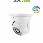 ZKTECO ES855P11CS7CMI- Cámara IP Domo Full Color 5 Megapíxeles / Compresión H.265 / Lente 2.8 mm / Alcance IR 20mts / Detección Facial / Micrófono Integrado / ONVIF Profile SCarcasa metálica / PoE / IP67 / P2P