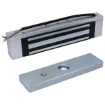 ZKTECO LM120 - Cerradura Magnética para Uso Interior con Fuerza de Sujeción de 120 kg, Alimentación 12 Vcc, Función Fail Safe y Compatible con Puertas de Madera, Vidrio y Metal