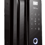 ZK GL300 - Cerradura Biométrica para Puertas de Vidrio, Compatible con Anchos de Puerta de 10 a 12 mm, Capacidad para 100 Usuarios, Control Remoto Incluido, Compatible con Tarjetas Mifare 13.56 MHz