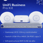 UBIQUITI UniFi Business Pro Kit - Solución empresarial que integra UCG-Ultra como gateway y controlador, switch USW-PRO-MAX-24-POE capa 3 con PoE++ y 2.5G, WiFi 6/6E con U6-PRO y U6-ENTERPRISE, ofreciendo alto desempeño, seguridad y escalabilidad.