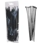 SAXXON CN36X150BK - Cincho sujetacable/ 3.6 mm X 150 mm/ Negro/ Bolsa con 100 piezas / Nylon