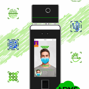 ZKTECO SPEEDFACEV5LTI -Terminal de Reconocimiento Facial / Palma / Huella con Medición de Temperatura y Detección de Cubrebocas / Código QR / Serie Visible Light / Anti-Suplantación