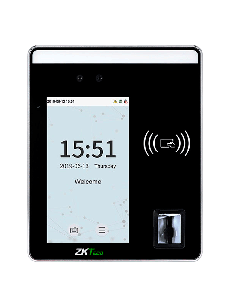 ZKTECO SpeedfaceH5L - Terminal de Control de Acceso y Asistencia/ 6000 Rostros/ 10000 Tarjetas o QR/ 6000 Huellas/ 3000 Palmas/ Pantalla Touch de 5/ Reconocimiento a 2m/ Serie Visible Light/ TCP/IP - Image 2