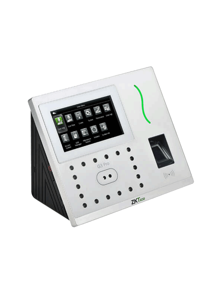 ZKTECO G3PROWIFI - Control de Acceso y Asistencia Facial y Palma / 12000 Rostros / 20000 Huellas BIO ID / 20000 Tarjetas ID / 6000 Palmas / Green Label / WiFi - Image 2