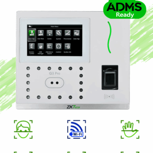 ZKTECO G3PROWIFI - Control de Acceso y Asistencia Facial y Palma / 12000 Rostros / 20000 Huellas BIO ID / 20000 Tarjetas ID / 6000 Palmas / Green Label / WiFi