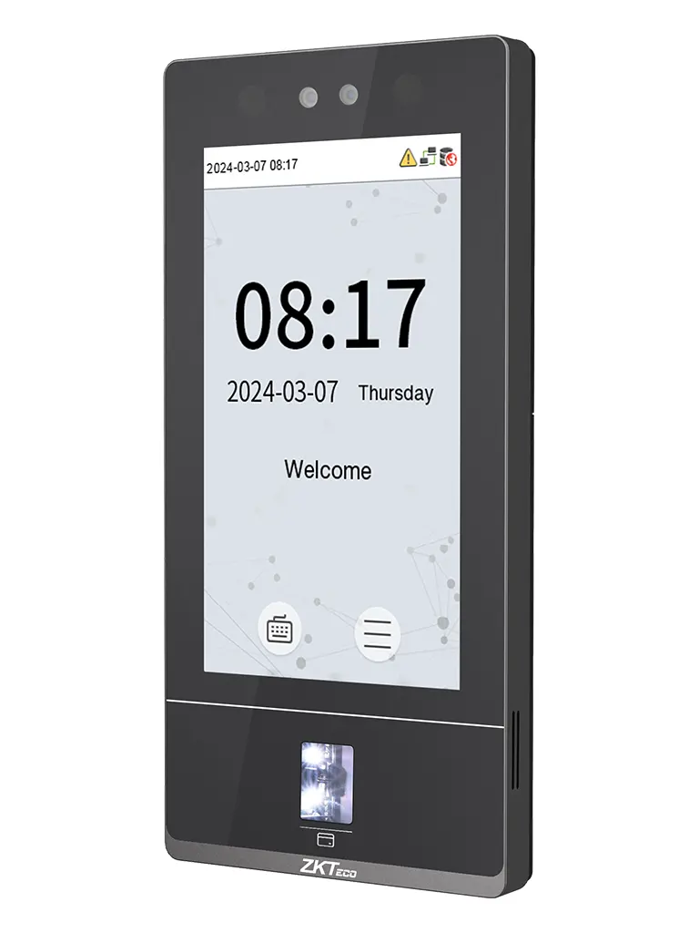 ZKTECO SenseFace 7A - Control de Acceso y Asistencia para Exterior con Pantalla Táctil de 7", 10,000 Rostros, 10,000 Huellas, 50,000 Tarjetas ID de 125 kHz, TCP/IP, IP65 y Videoportero compatible con ZKBio Zlink - Image 2