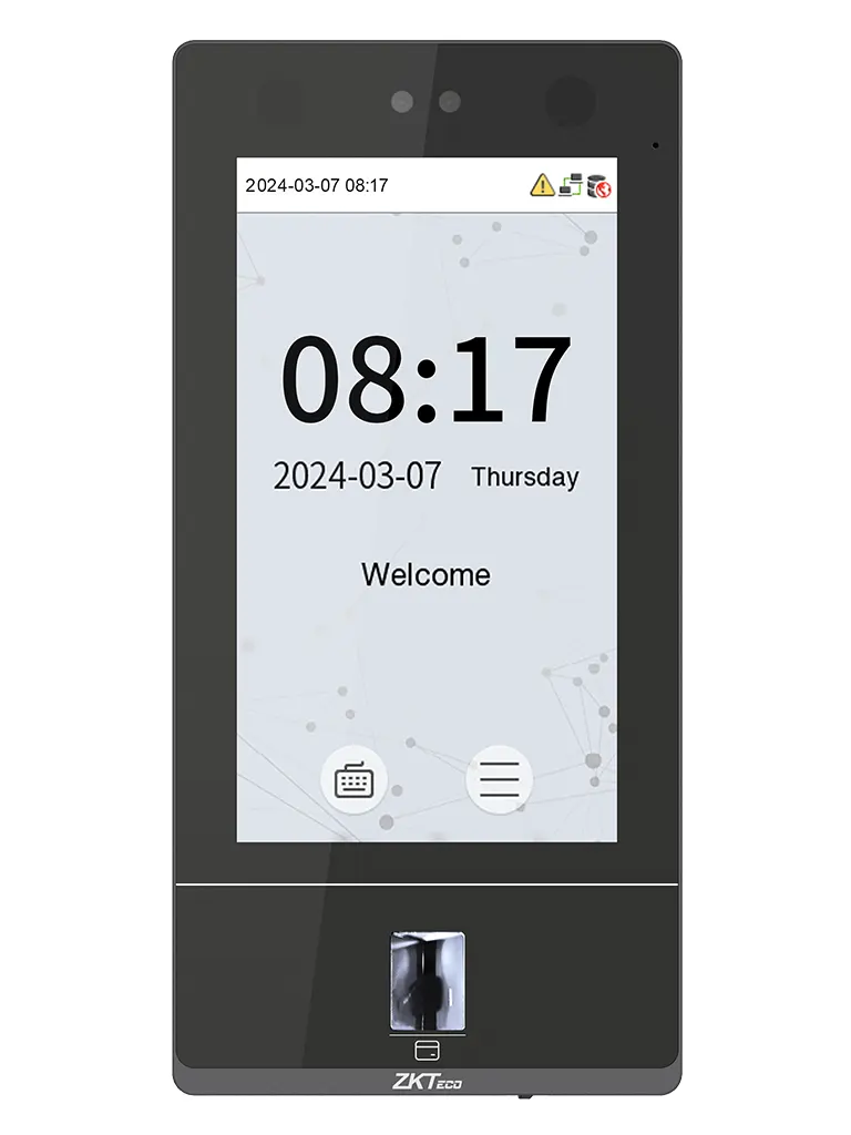 ZKTECO SenseFace 7A - Control de Acceso y Asistencia para Exterior con Pantalla Táctil de 7", 10,000 Rostros, 10,000 Huellas, 50,000 Tarjetas ID de 125 kHz, TCP/IP, IP65 y Videoportero compatible con ZKBio Zlink - Image 3