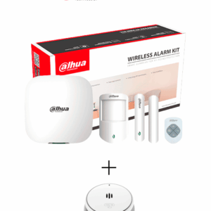 DAHUA PAQUETE SAFE HOME - Paquete de intrusión y detección de incendio residencial, Incluye: KIT ART-ARC3000H-03-W2 (Airshield) + detector de humo autónomo GRATIS, El detector de humo genera una alerta local mediante una sirena de 85 dB