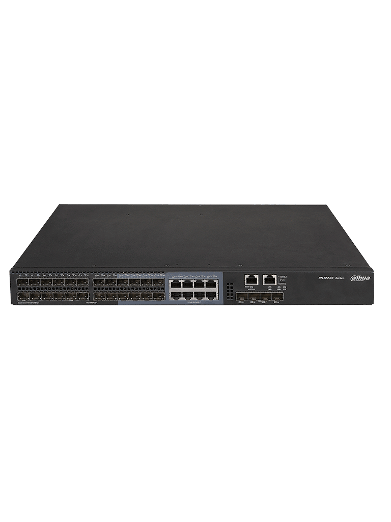 DAHUA DH-S5500-24GF4XF-E - Switch Gigabit Inteligente de 24 puertos de Fibra Optica/ 16 Puertos SFP 100/1000 Basex + 8 Puertos SFP 100/1000 Mbps Combo/ 8 Puertos Ethernet 10/100/1000 Combo/ Swtiching 336 Gbps/ Tasa de Reenvio 96 Mbps/ VLAN Etc./ - Image 2