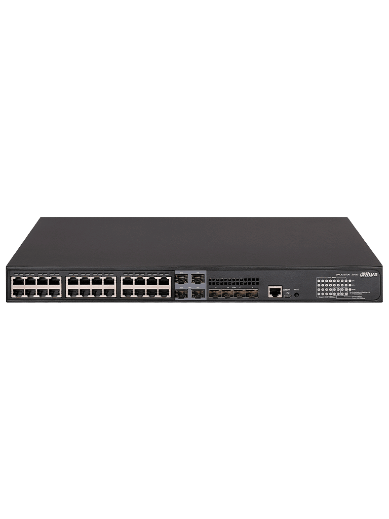DAHUA DH-AS5500-24GT4XF-370 / Switch Gigabit/ 24 Puertos/ PoE/ Potentes funciones L2 y L3/ Conectividad de nivel empresarial/ Marco Inteligente Resiliente 2 (IRF2) - Image 2