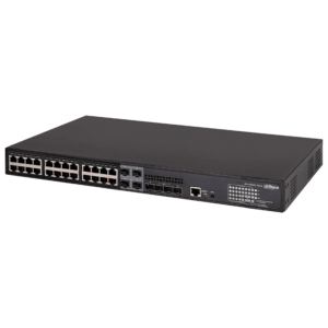 DAHUA DH-AS5500-24GT4XF-370 / Switch Gigabit/ 24 Puertos/ PoE/ Potentes funciones L2 y L3/ Conectividad de nivel empresarial/ Marco Inteligente Resiliente 2 (IRF2)