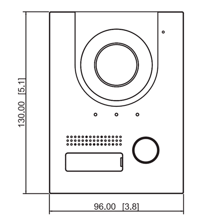 DAHUA VTO2202F-P-S2 - Frente de calle para videoportero IP/ Metálico/ Cámara de 2 MP con 160° de apertura/ IK07/ Exterior IP65/ Visión nocturna/ PoE/ Indicador de voz/ Apertura de chapa/ Solo alimentación PoE/ - Image 2