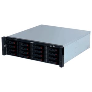 DAHUA  DHI-NVR616H-128-XI NVR WizMind de 128 canales con 2U 16HDD 1024 Mbps y RAID.  Ofrece detección facial, protección perimetral, SMD Plus e IA avanzada por cámara.