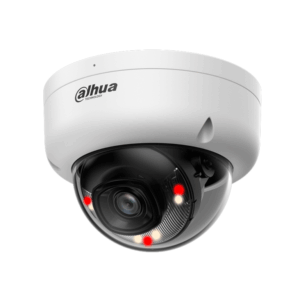 DAHUA DH-IPC-HDBW1439E1-A-IL - Cámara IP Domo de 4 Megapixeles/ Iluminador Dual/ Lente de 2.8mm/ IR de 30 Mts/ Detección humana/ IR + luz cálida 30 m/ H.265/ WDR Real/PoE/ 3D DNR/ HLC/ IP67/ IK08
