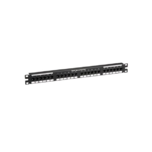 PANDUIT DP24688TGY - Panel de parcheo para conexión tipo punchdown / Cat 6 / 24 puertos / 1 UR / Categoría 6 / Negro