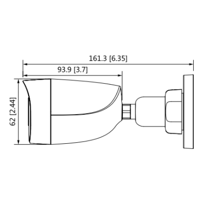 DAHUA HAC-HFW1200CN-A - Cámara Bullet 1080p/ Micrófono Integrado/ Lente de 2.8mm/ 30 Mts de Ir/ IP67/ Policarbonato/ CVI/CVBS/AHD/TVI/ BLC/HLC/DWDR - Image 2