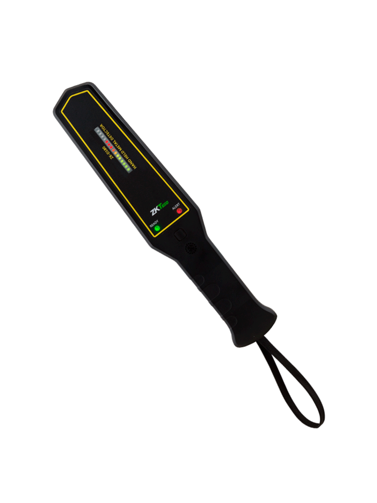 ZKTECO D180 - Detector de metales portátil con alta sensibilidad, indicador visual, alarmas sonora y vibración. Su batería recargable de 9VDC proporciona hasta 40 horas de uso continuo, ideal para aplicaciones de seguridad eficientes y prolongadas. - Image 3