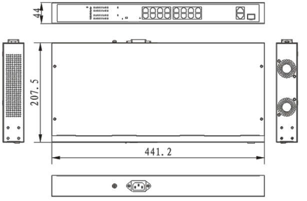UTEPO UTP1SW1602TSPOE - Switch PoE, 16 puertos PoE Fast Ethernet, 1 puerto combo Gigabit SFP/RJ45, 1 puerto Gigabit RJ45, 802.3af/at, PoE 180W - Image 2
