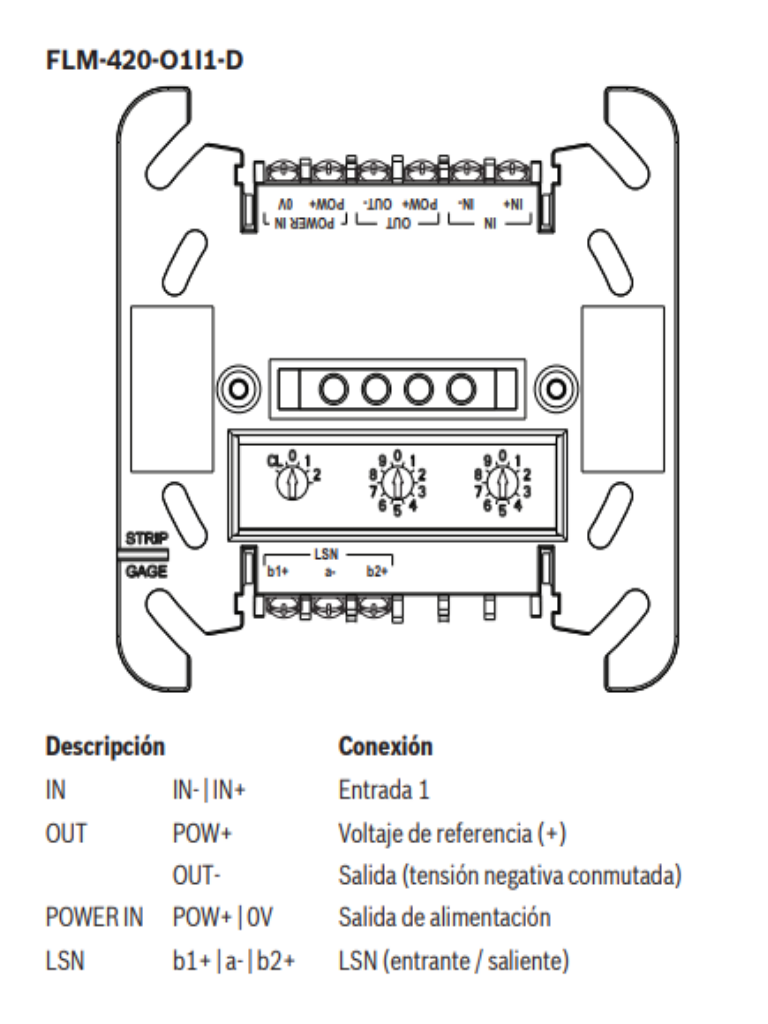 BOSCH F_FLM420O11D - Modulo de INTECONEXION de entrada y salida / Version carril DIN - Image 2