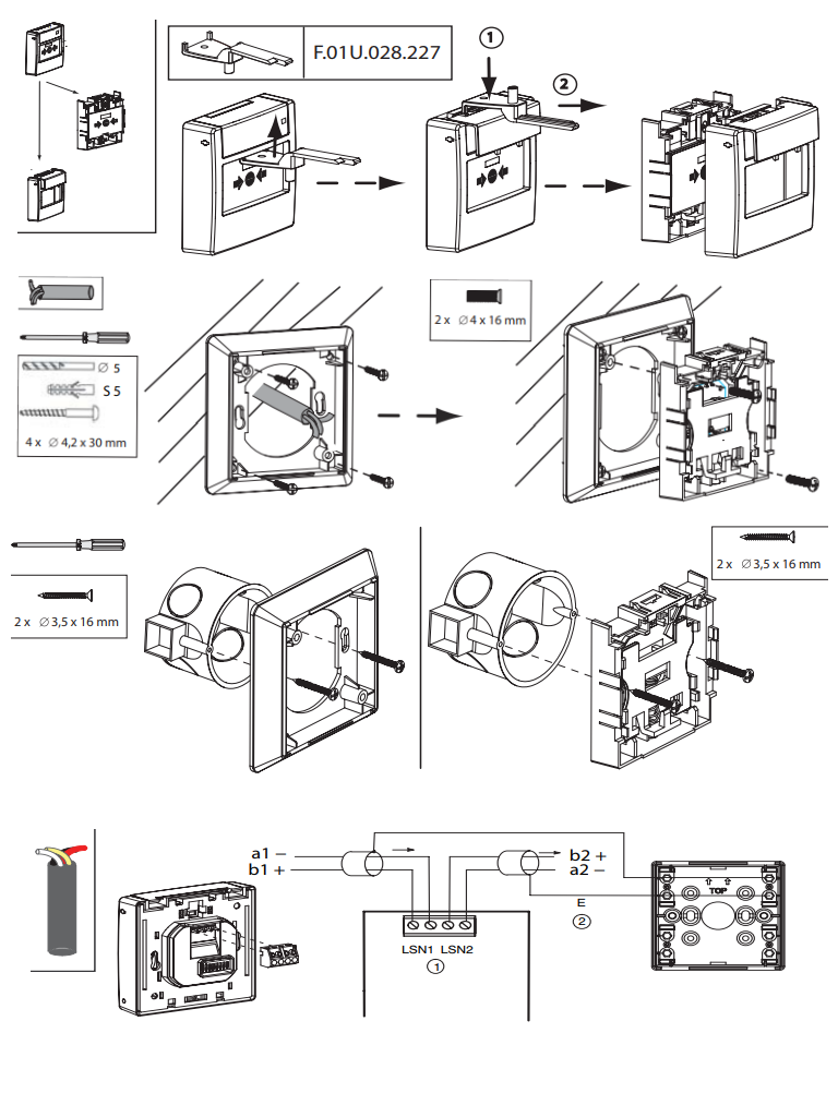 BOSCH F_FMC420RWGFGRD - Estación Manual LSN Direccionable / Cristal / Montaje Empotrado / Rojo - Image 3