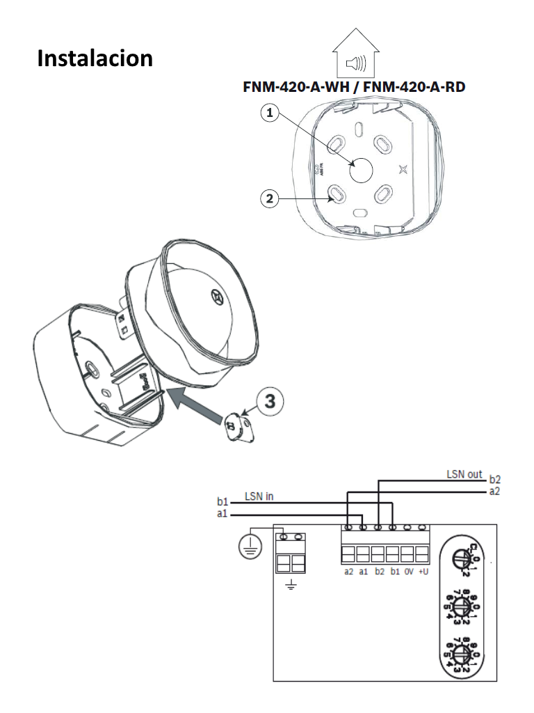 BOSCH F_FNM420AWH - Sirena para interior / Color blanco / Hasta 101 dB de volumen - Image 2