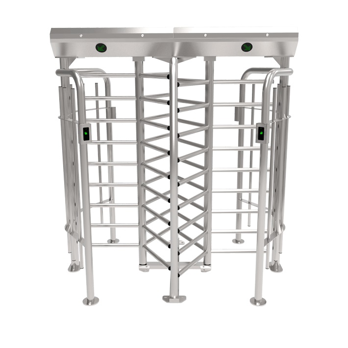 ZKTECO FHT2322D - Torniquete de Cuerpo Completo / Doble Carril con 3 Brazos a 120 Grados / Acero Inoxidable / Incluye 4 Lectores FR1200 y Panel INBIO PULL - Image 3