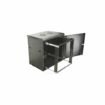 SBE TECH SBE-GPAR10UR - Gabinete de pared de 10 UR / Deslizable / Puerta delantera de cristal templado / Con cerradura / Alto 630, Ancho 600, Profundo 450