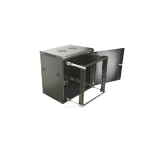 SBE TECH SBE-GPAR10UR - Gabinete de pared de 10 UR / Deslizable / Puerta delantera de cristal templado / Con cerradura / Alto 630, Ancho 600, Profundo 450