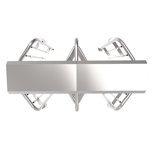 ZKTECO FHT2322D - Torniquete de Cuerpo Completo / Doble Carril con 3 Brazos a 120 Grados / Acero Inoxidable / Incluye 4 Lectores FR1200 y Panel INBIO PULL - Image 2