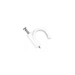 TCE LMG-NCC-7mm-W100 - Grapa de pared / Diámetro interno 7 mm / Altura 8.7 mm / Color blanco / Bolsa de 100 piezas