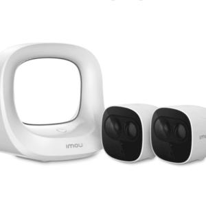 IMOU CELLPROKIT2 – 2 Cámaras 100% Libres de Cables +Estación Base/ Batería Recargable/ 2 Megapíxeles/ Audio Dos Vías/ Detector PIR Integrado/ IR de 10 Metros/ Compatible con Alexa y Asistente de Google/ Almacenamiento en Estación Base/ Wifi/