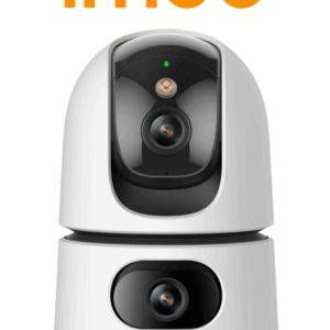 IMOU Ranger Dual (IPC-S2XN-6M0WED) - Cámara IP WiFi Dual de 6MP tiene un lente fijo y un lente PT de 3MP cada uno, visión nocturna de 15m, audio bidireccional con micrófono y altavoz integrados, e IA