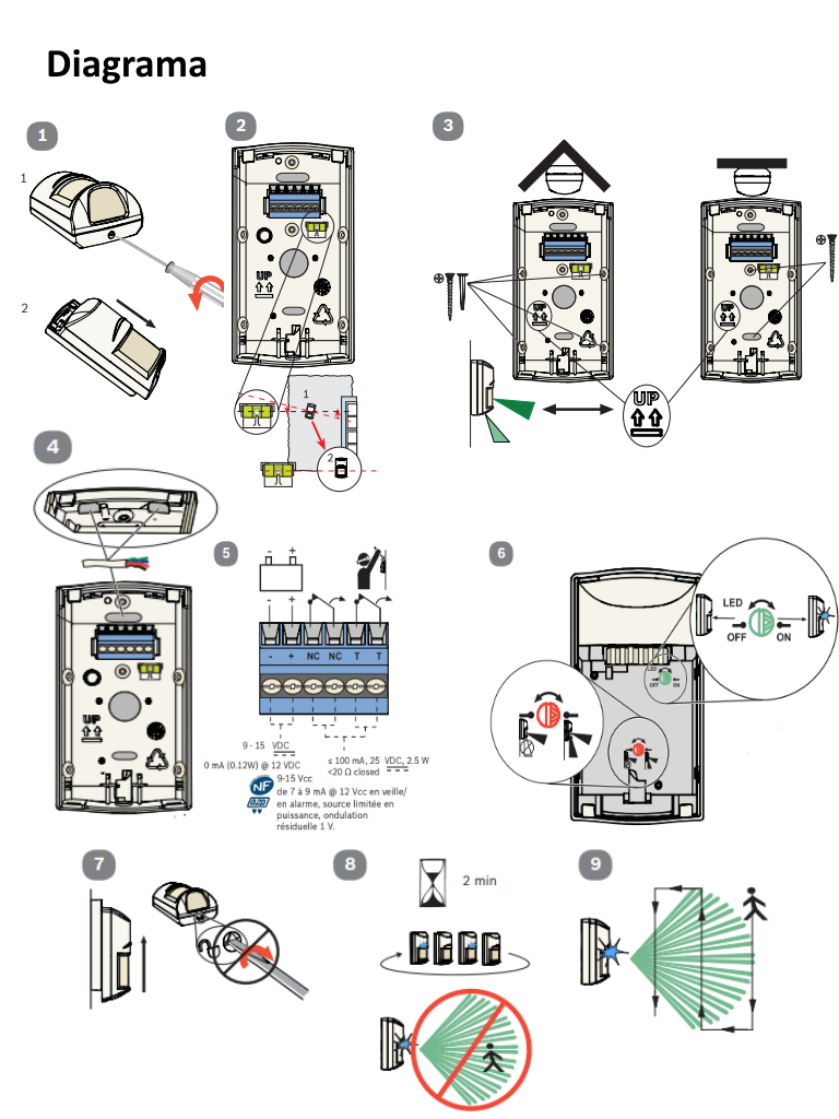 BOSCH I_ISCBPQ2W12 - Detector de movimiento TRITECH / Infrarrojos pasivo con una cobertura de 12 x 12M / Compatible con pan - Image 3