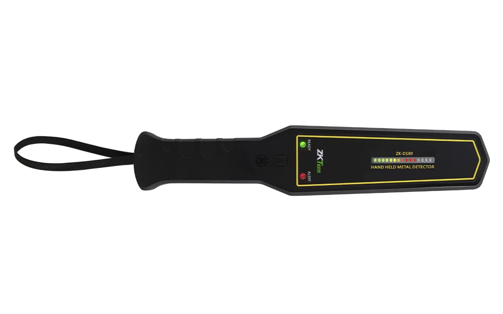ZKTECO D180 - Detector de metales portátil con alta sensibilidad, indicador visual, alarmas sonora y vibración. Su batería recargable de 9VDC proporciona hasta 40 horas de uso continuo, ideal para aplicaciones de seguridad eficientes y prolongadas. - Image 6