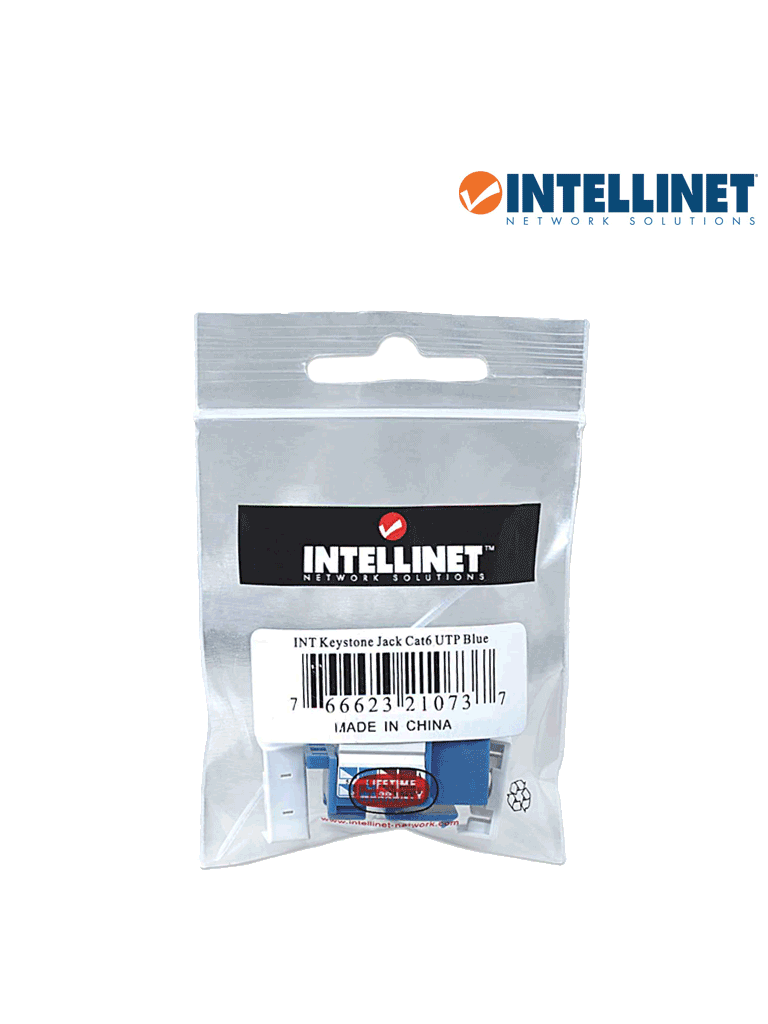INTELLINET 210737 - Jack RJ45 CAT6 Keystone / de impacto 110 / color azul - Image 2