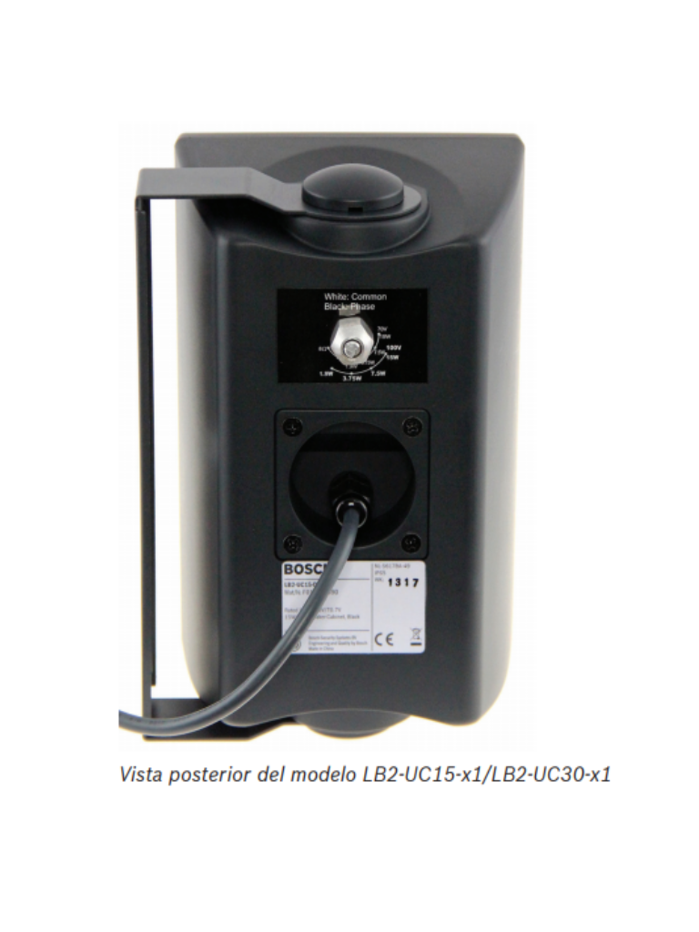 BOSCH M_LB2UC30D1 - Altavoz Premium 30W / Carcasa ABS / Negro / 8ohms 70V y 100V / - Image 2