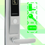 ZKTECO LH3600R - Cerradura Derecha para Hotel con Tecnología Mifare 13.56 MHz, Compatible con Puertas de 35 a 55 mm de Grosor, Estándar Americano, con 5 Pestillos de Seguridad