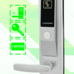 ZKTECO LH3600L - Cerradura Izquierda para Hotel con Tecnología Mifare 13.56 MHz, Compatible con Puertas de 35 a 55 mm de Grosor, Estándar Americano, con 5 Pestillos de Seguridad