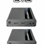 SAXXON LKV676E- Kit extensor de video HDMI/ Resolucion 4K/ 60 Hz/ Hasta 70 metros con Cat 6/ 6A/ 7/ Cero latencia/ Loop HDMI/ Soporta HDR/ ARC/ Transmision IR