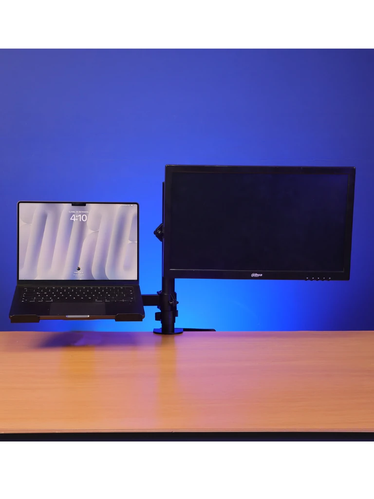 TCE LMG25NB - Soporte de Escritorio Combinado para Monitor de 13" a 32" y Laptop de 10 a 17" , Carga Máxima Monitor 8Kg , Ajuste de Inclinación y Rotación - Image 2