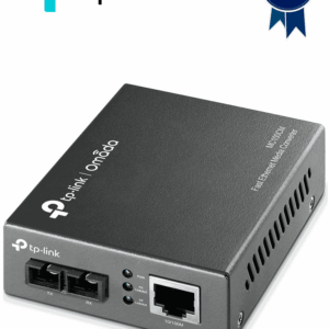 TP-LINK MC100CM - Convertidor de Fibra Óptica Multimodo con 1 puerto RJ45 10/100 Mbps y puerto de fibra óptica SC 100 Mbps. Alcance de hasta 2 km y función plug and play.