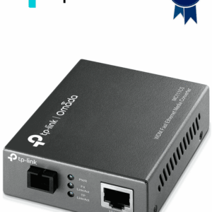 TP-LINK MC111CS - Convertidor de Fibra Óptica WDM Monomodo con 1 puerto RJ45 10/100 Mbps y 1 puerto SC/UPC 100 Mbps. Alcance de hasta 20 km, requiere el modelo MC112CS para funcionar, plug and play.