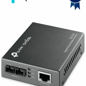 TP-LINK MC210CS - Convertidor de Fibra Óptica Monomodo con 1 puerto RJ45 10/100/1000 Mbps y puerto de fibra óptica SC 1000 Mbps. Alcance de hasta 20 km. Plug and play.
