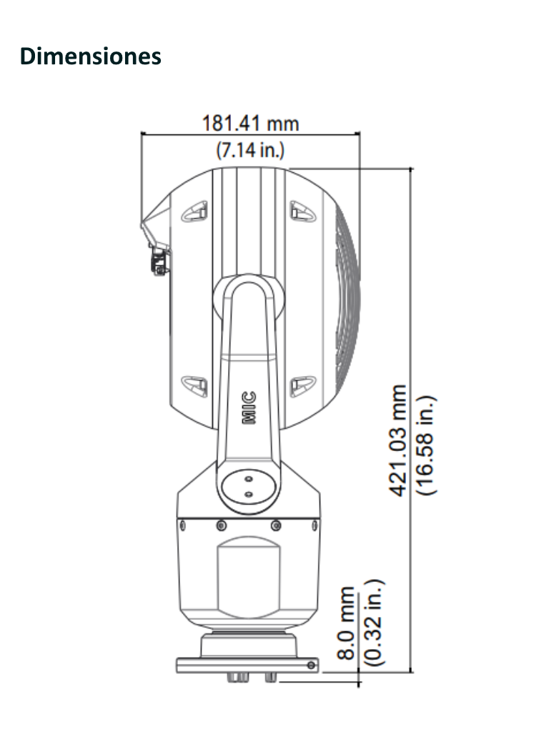BOSCH V_MIC9502Z30BVF- CAMARA MIC 9000I PTZ TERMICA VGA 50MM/ 2MP/ 30X 30HZ7 COLOR NEGRO - Image 8
