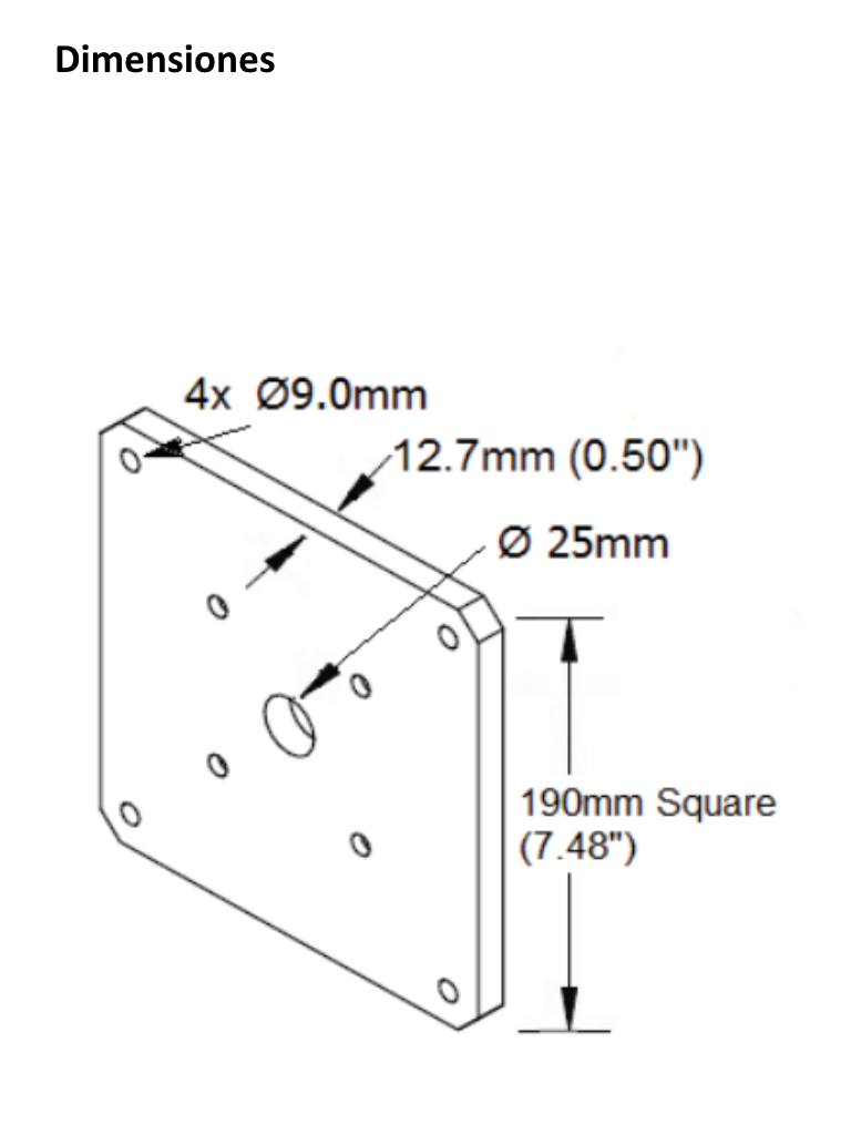 BOSCH V_MICSPRBD - MOTAJE ESPACIADOR De aluminio color negro / Compatible con camaras MIC - Image 3
