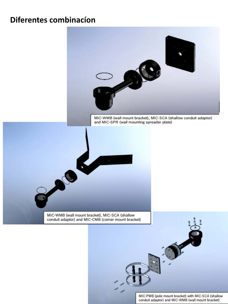BOSCH V_MICWMBWD - Brazo para camaras PTZ MIC serie 7000 / Sobre pedido - Image 3