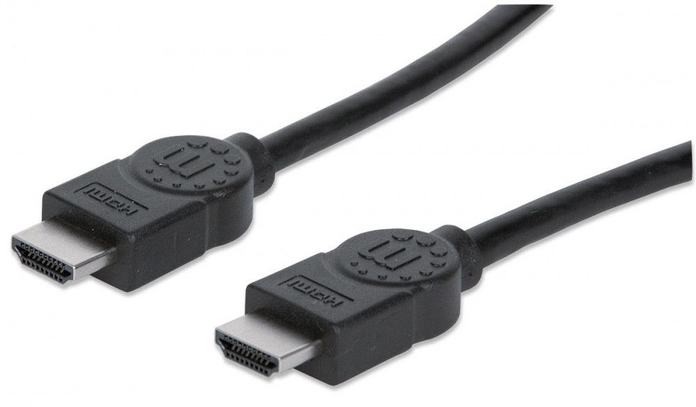 MANHATTAN 308816- Cable HDMI de Alta Velocidad de 1 Metro/ Resolucion 4K@30Hz/ Soporta 3D/ HDMI Macho a Macho/ Soporta Canal de Retorno de Audio (ARC)/ Blindado para Reducir Interferencia/ - Image 2